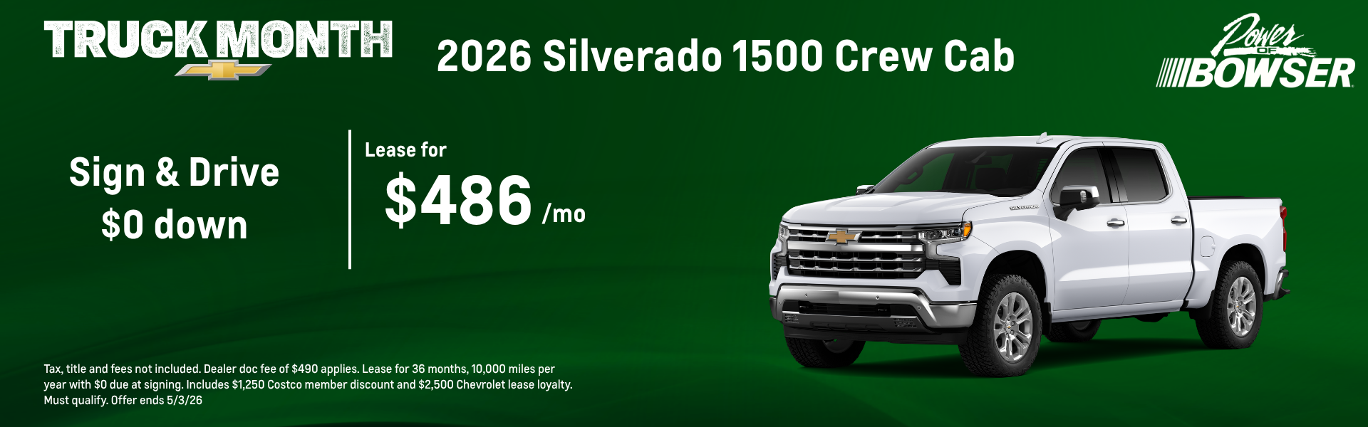 2026 Chevrolet Silverado 1500 Sign and Drive