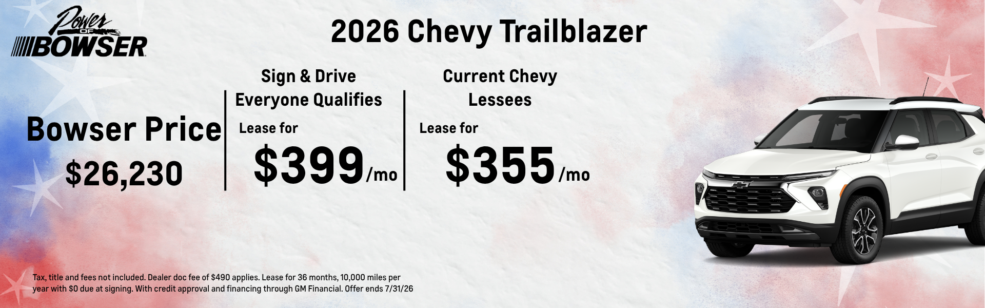 2026 Chevrolet Trailblazer offer