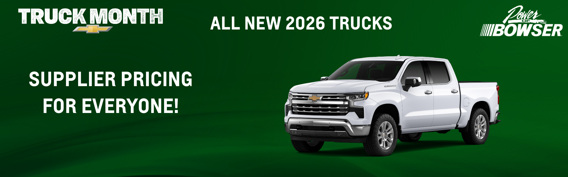 2026 Chevrolet Trucks Supplier Pricing